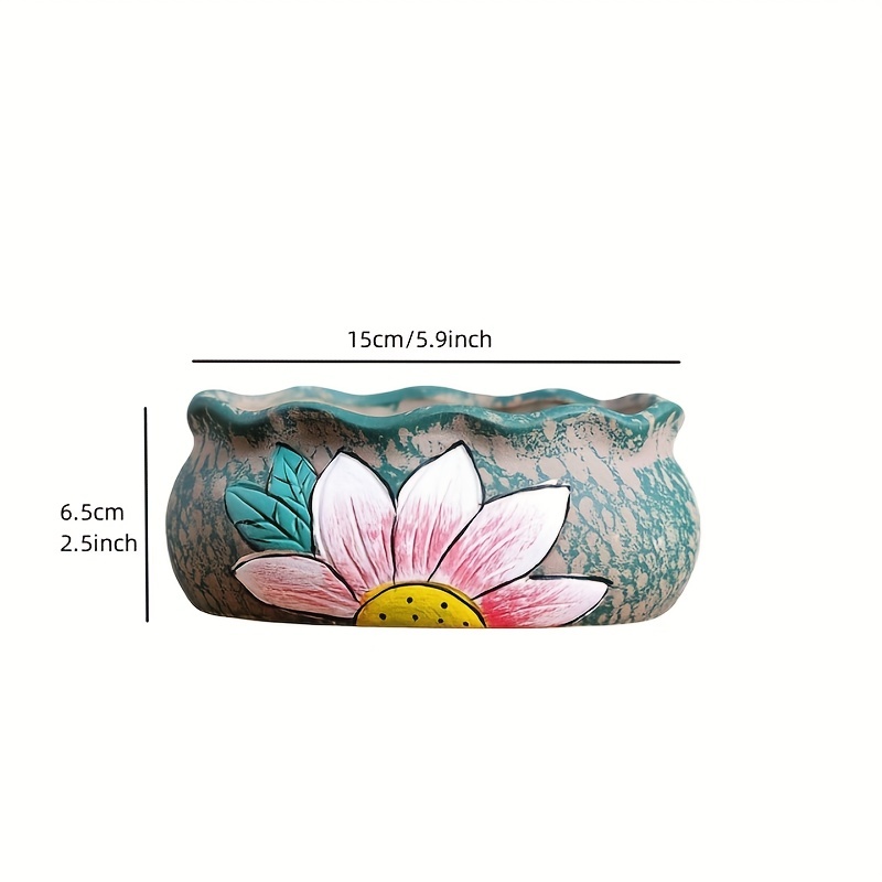 Vintage Hand-Painted Ceramic S - đánh giá và giá Aloe Vera Pot
